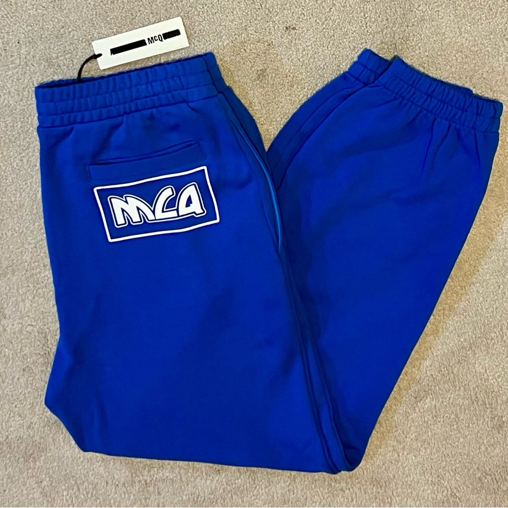 Alexander McQueen Royal Blue Logo Sweatpants